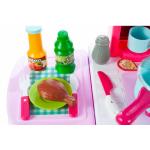 Vaikiška virtuvėlė su orkaite ir aksesuarais KIDS COOK rose